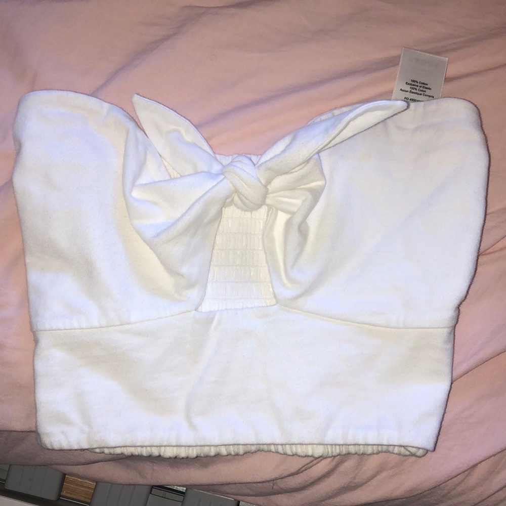 Aritzia tie front tube top
